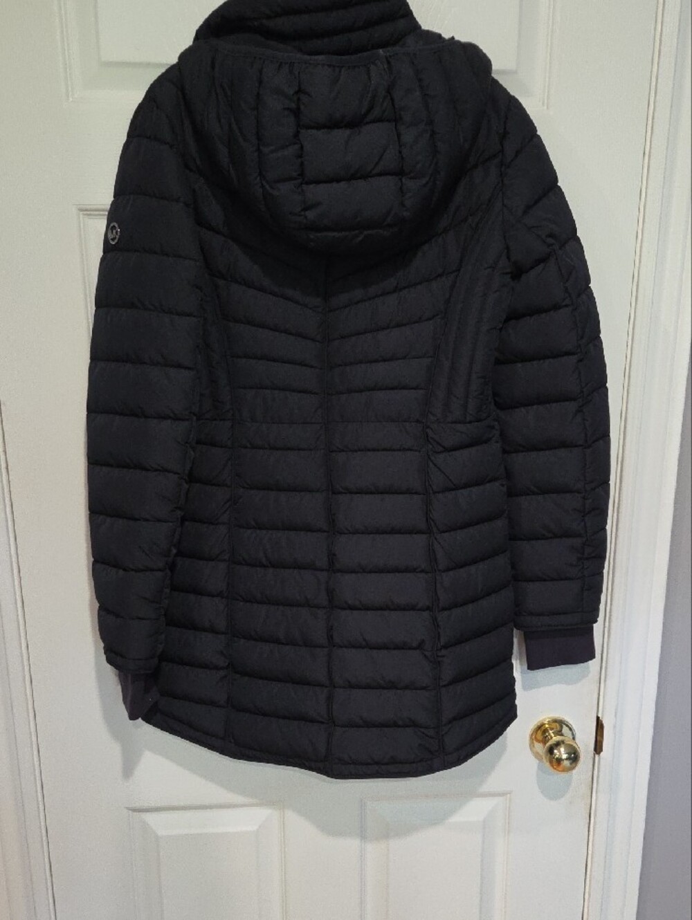 MICHAEL Michael Kors Black Quilted HoodedPackable Puffer Jacket Size S - Picture 6 of 8